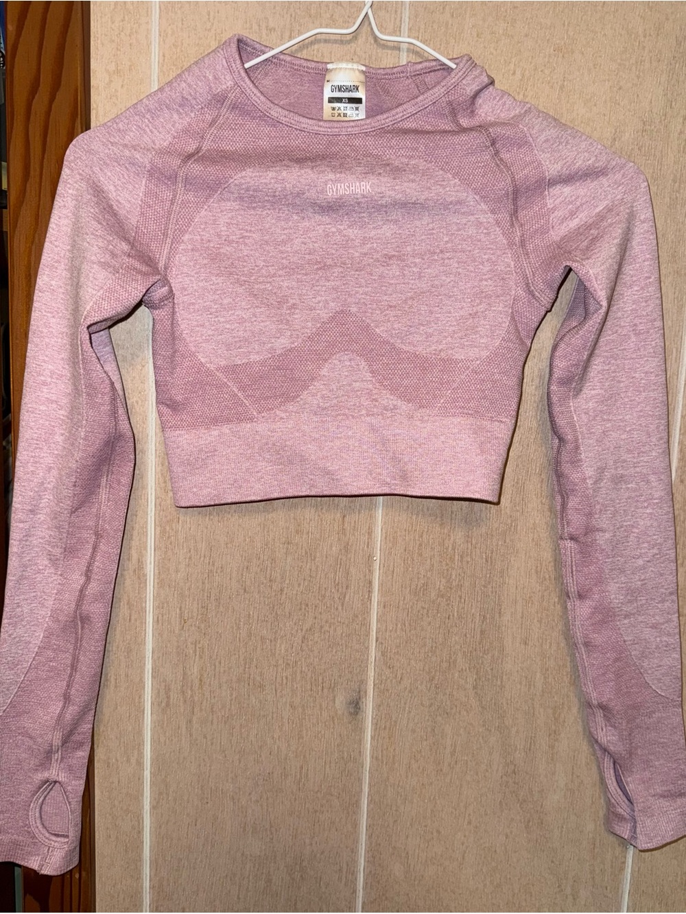 Gymshark Pink Seamless Long Sleeve Crop Top